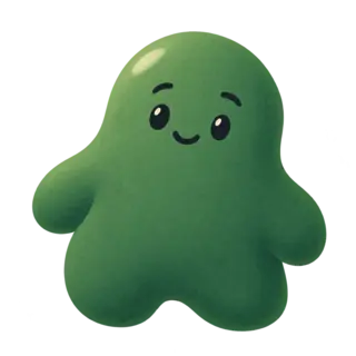 A calm green blob study guide